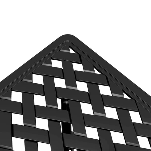 vidaXL Trädgårdsbord svart 53x53x53 cm gjuten aluminium