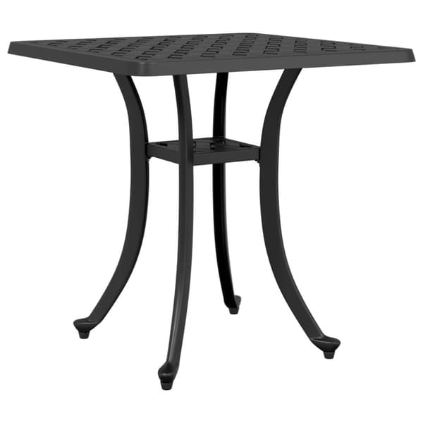 vidaXL Trädgårdsbord svart 53x53x53 cm gjuten aluminium