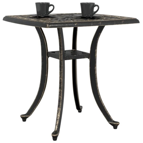vidaXL havebord 53x53x53 cm støbt aluminium bronzefarvet