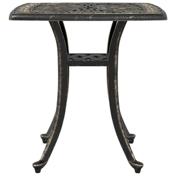 vidaXL havebord 53x53x53 cm støbt aluminium bronzefarvet