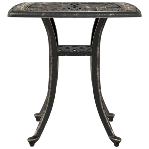 vidaXL havebord 53x53x53 cm støbt aluminium bronzefarvet
