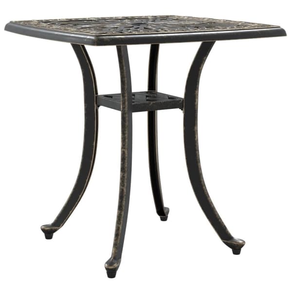 vidaXL havebord 53x53x53 cm støbt aluminium bronzefarvet