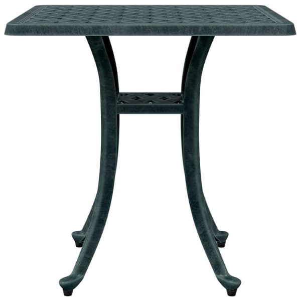 vidaXL Trädgårdsbord grön 53x53x53 cm gjuten aluminium