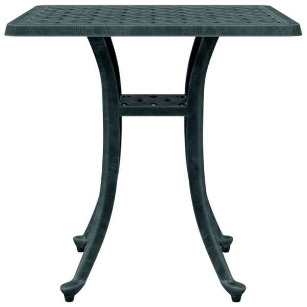 vidaXL Trädgårdsbord grön 53x53x53 cm gjuten aluminium