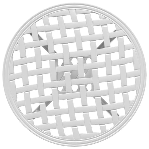 vidaXL havebord Ø48x53 cm støbt aluminium hvid