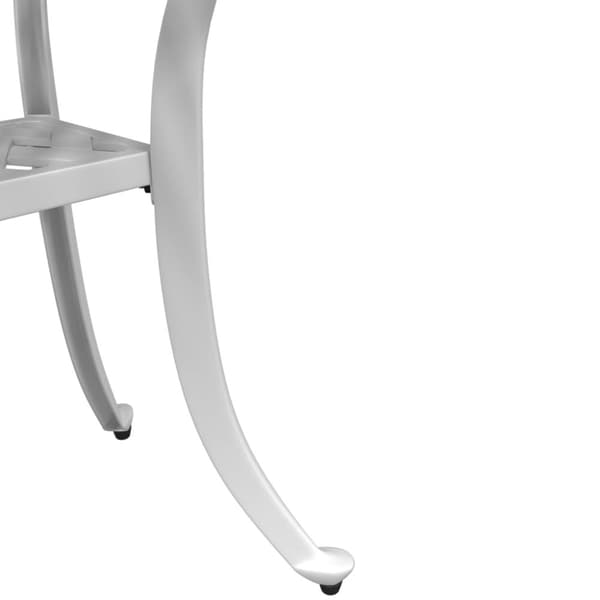 vidaXL havebord Ø48x53 cm støbt aluminium hvid