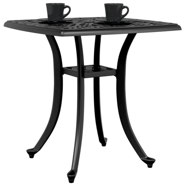 vidaXL havebord 53x53x53 cm støbt aluminium sort