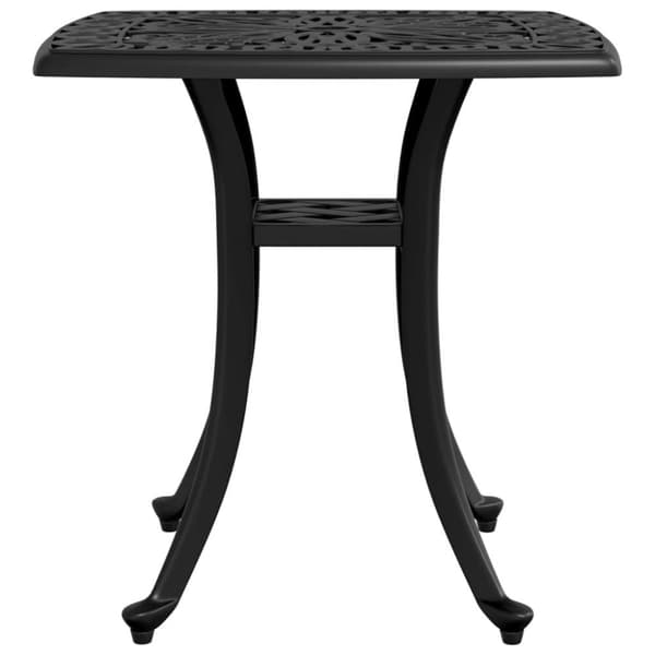 vidaXL havebord 53x53x53 cm støbt aluminium sort