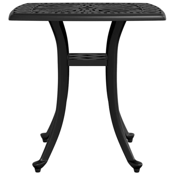 vidaXL havebord 53x53x53 cm støbt aluminium sort