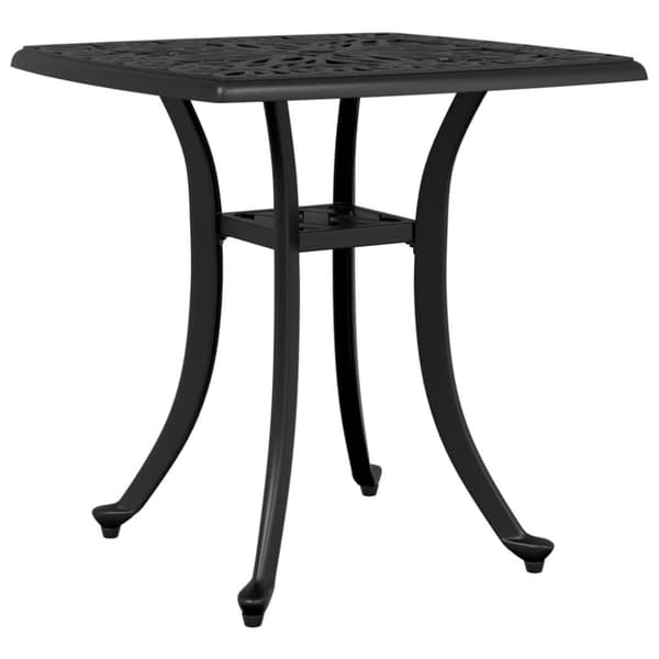 vidaXL havebord 53x53x53 cm støbt aluminium sort