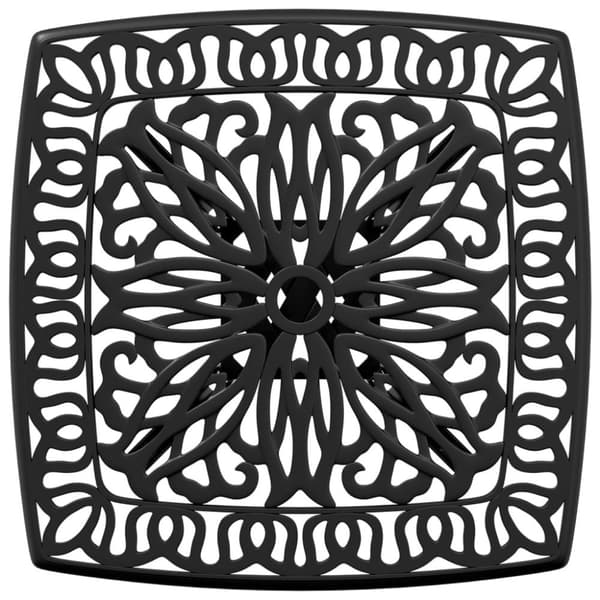 vidaXL Hagebord svart 53x53x53 cm støpt aluminium