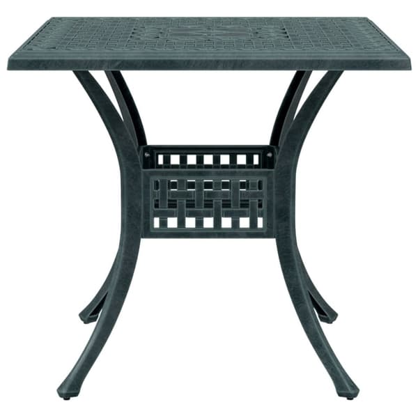 vidaXL Puutarhapöytä vihreä 80x80x75 cm valualumiini