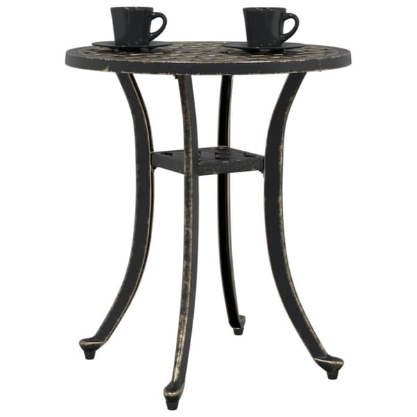 vidaXL Hagebord bronse Ø48x53 cm støpt aluminium