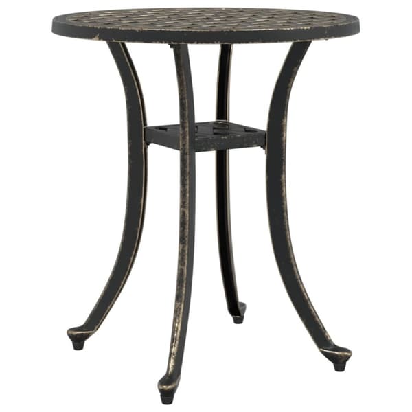vidaXL Hagebord bronse Ø48x53 cm støpt aluminium