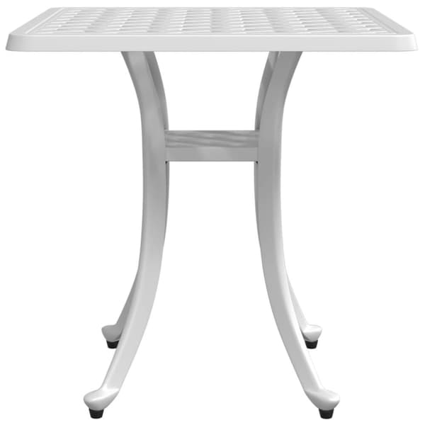 vidaXL Trädgårdsbord vit 53x53x53 cm gjuten aluminium