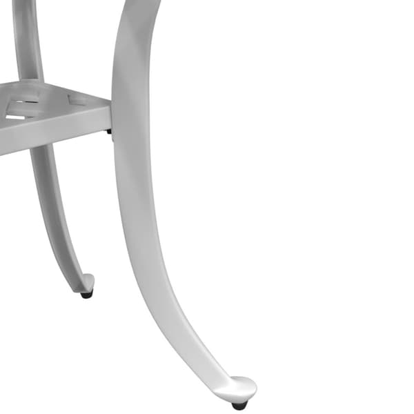 vidaXL Trädgårdsbord vit 53x53x53 cm gjuten aluminium
