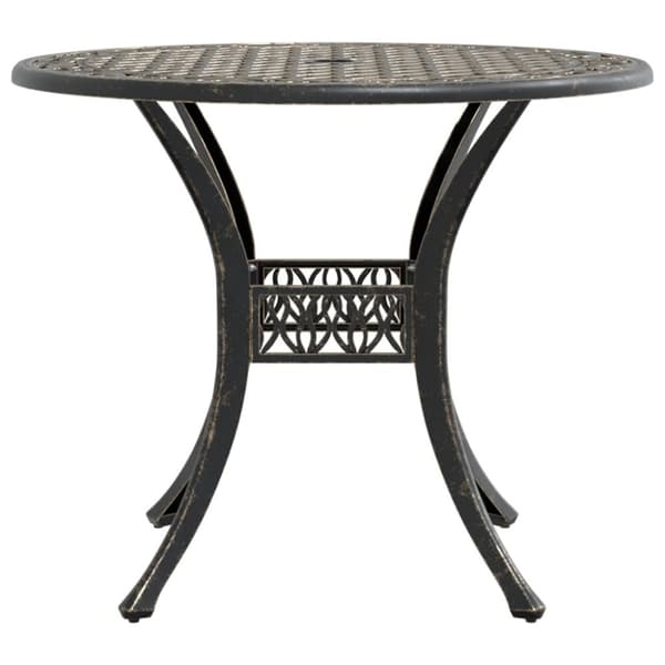 vidaXL havebord Ø90x75 cm støbt aluminium bronzefarvet