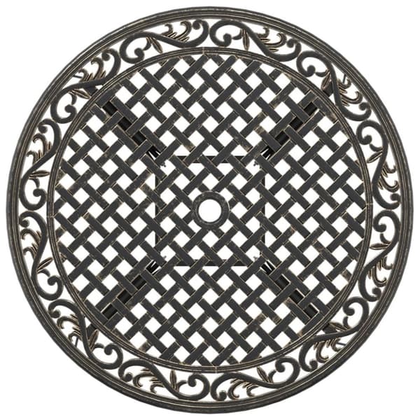 vidaXL havebord Ø90x75 cm støbt aluminium bronzefarvet