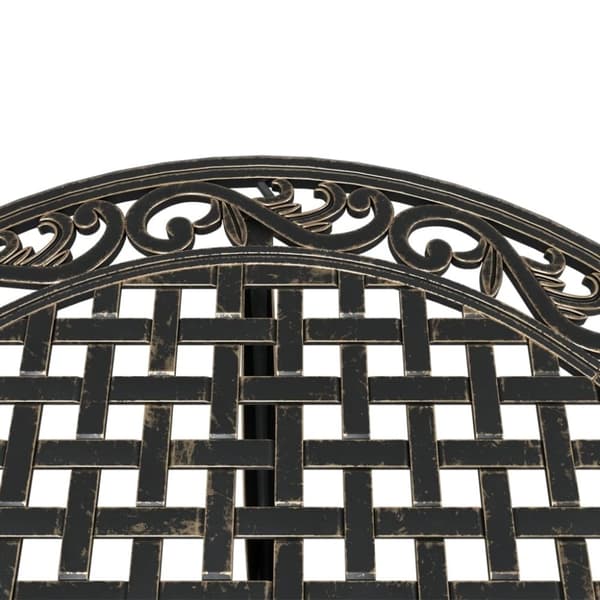 vidaXL havebord Ø90x75 cm støbt aluminium bronzefarvet