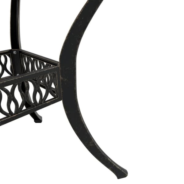 vidaXL havebord Ø90x75 cm støbt aluminium bronzefarvet