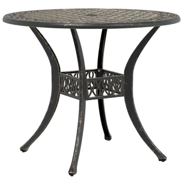 vidaXL havebord Ø90x75 cm støbt aluminium bronzefarvet