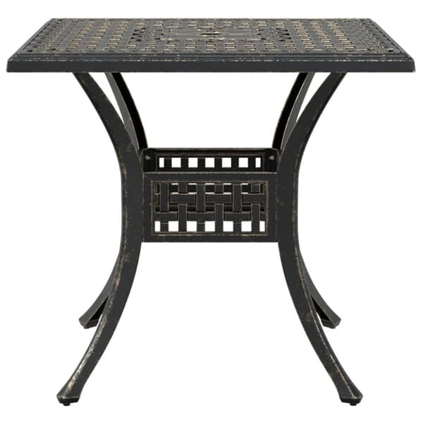 vidaXL havebord 80x80x75 cm støbt aluminium bronzefarvet