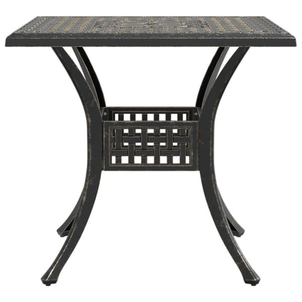 vidaXL havebord 80x80x75 cm støbt aluminium bronzefarvet