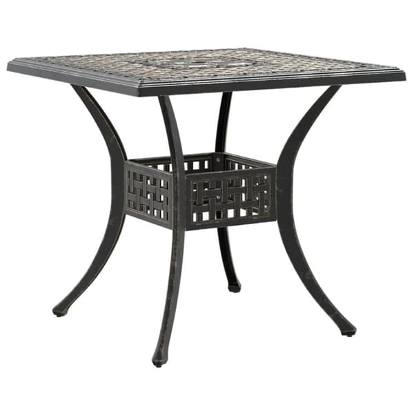 vidaXL havebord 80x80x75 cm støbt aluminium bronzefarvet