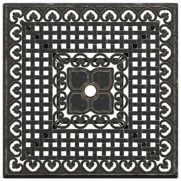 vidaXL havebord 80x80x75 cm støbt aluminium bronzefarvet
