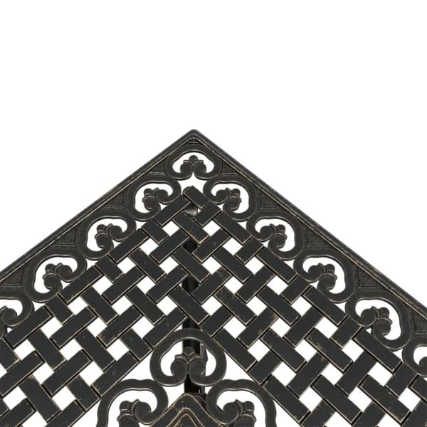 vidaXL havebord 80x80x75 cm støbt aluminium bronzefarvet