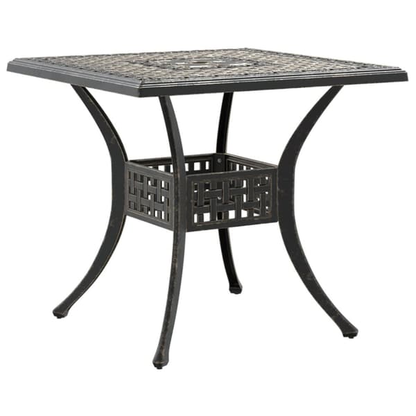 vidaXL havebord 80x80x75 cm støbt aluminium bronzefarvet