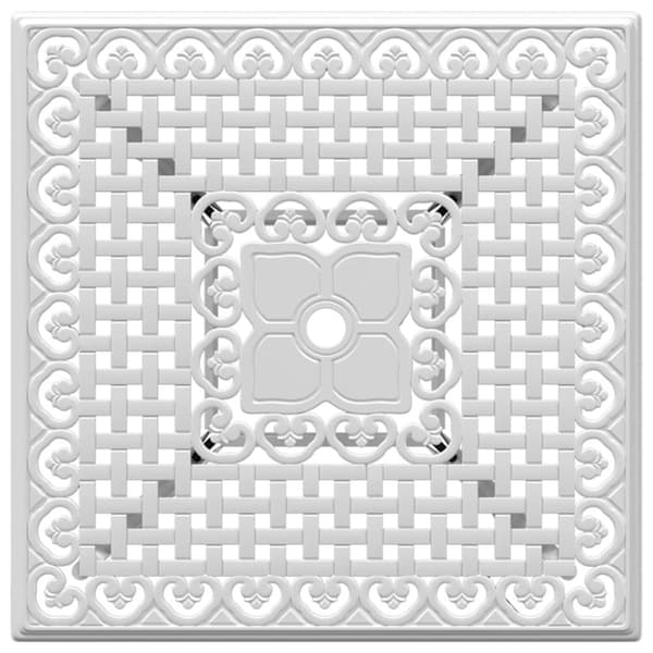 vidaXL Puutarhapöytä valkoinen 80x80x75 cm valualumiini