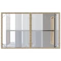 Miniatyrbild 7 av 10: vidaXL Trädgårdsbord med glasskiva beige 110x68x70 cm konstrotting