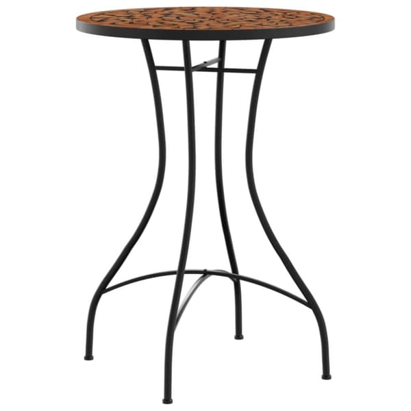vidaXL Bistrobord med mosaikk terrakotta Ø50x70 cm keramikk