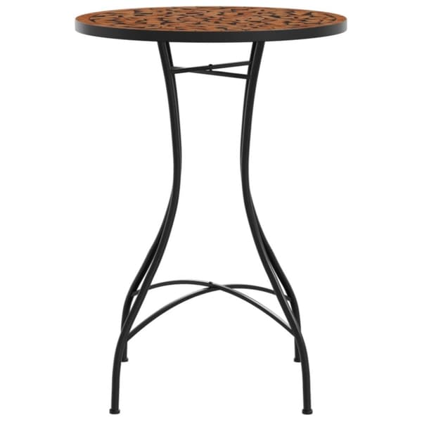 vidaXL Bistrobord med mosaikk terrakotta Ø50x70 cm keramikk