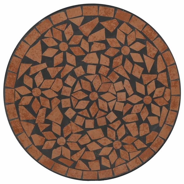 vidaXL Bistrobord med mosaikk terrakotta Ø50x70 cm keramikk