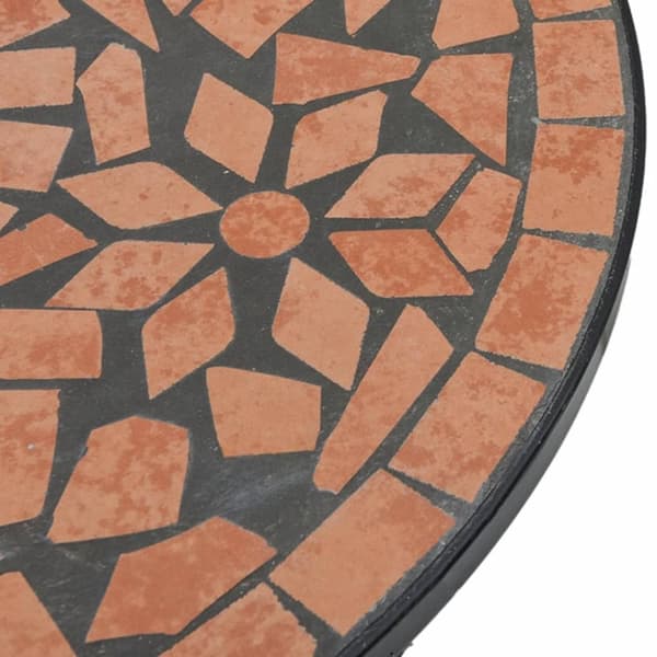 vidaXL Bistrobord med mosaikk terrakotta Ø50x70 cm keramikk
