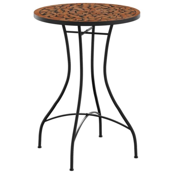 vidaXL Bistrobord med mosaikk terrakotta Ø50x70 cm keramikk