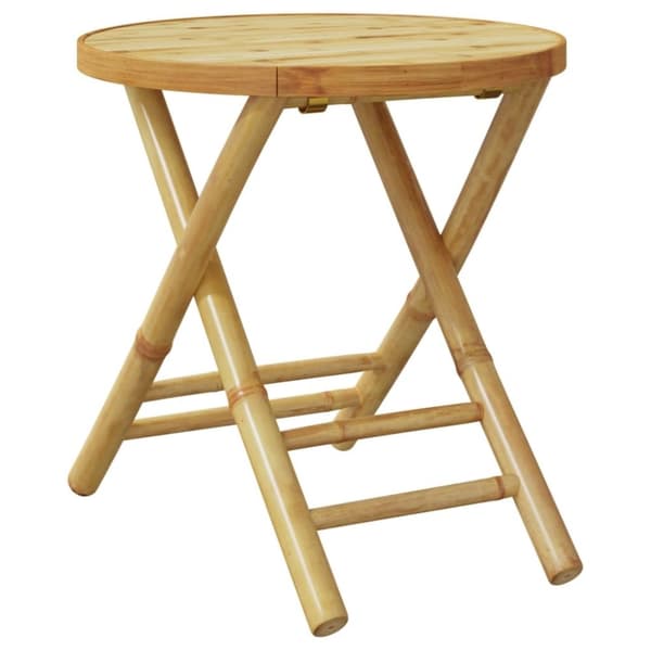 vidaXL Hopfällbart trädgårdsbord Ø45x45 cm bambu