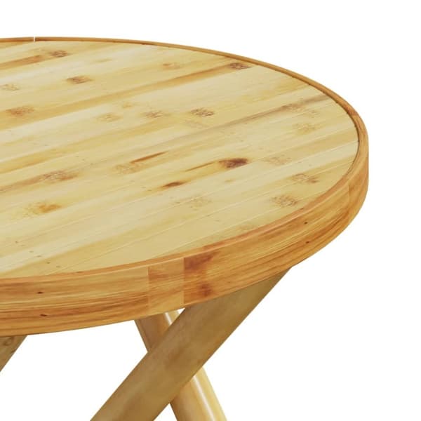 vidaXL Hopfällbart trädgårdsbord Ø45x45 cm bambu