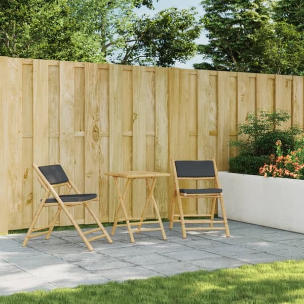 vidaXL foldbart havebord 55x55x75 cm bambus