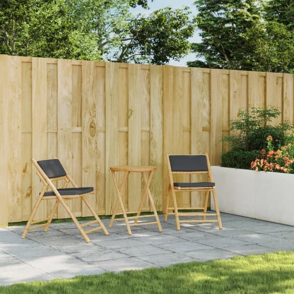 vidaXL foldbart havebord Ø55x75 cm bambus