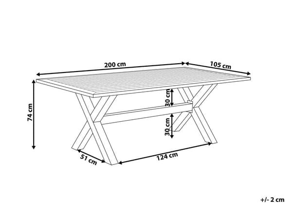 Udendørs Spisebord Beige Aluminium Lamelplade 200 x 105 cm Rektangulær Udendørs Moderne Industri