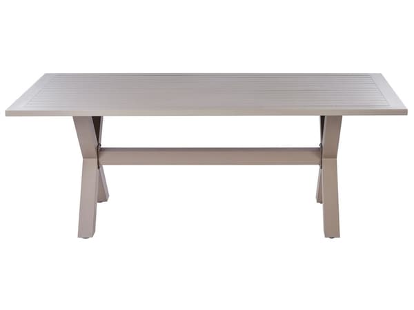 Udendørs Spisebord Beige Aluminium Lamelplade 200 x 105 cm Rektangulær Udendørs Moderne Industri