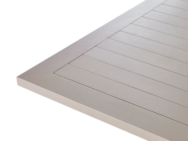 Udendørs Spisebord Beige Aluminium Lamelplade 200 x 105 cm Rektangulær Udendørs Moderne Industri