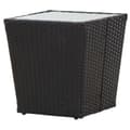 Miniatyrbillede 4 af 6: vidaXL tebord 41,5x41,5x43 cm hærdet glas og polyrattan sort -  Haveborde