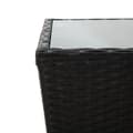 Miniatyrbillede 5 af 6: vidaXL tebord 41,5x41,5x43 cm hærdet glas og polyrattan sort -  Haveborde