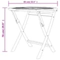 Miniatyrbillede 9 af 9: vidaXL foldbart havebord 85 x 76 cm massivt teaktræ -  Haveborde