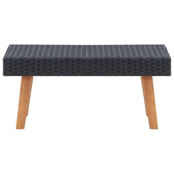 vidaXL udendørs sofabord polyrattan sort - Haveborde