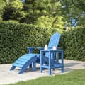 Miniatyrbillede 4 af 8: vidaXL Adirondack-havebord 38x38x46 HDPE blå -  Haveborde